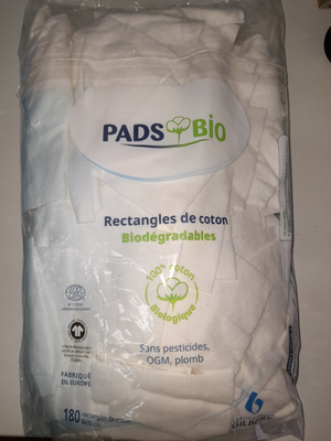 Image PADS BIO GILBERT /180 Rectangles coton